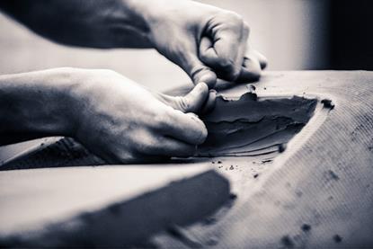 22. Close up of clay design model being made of Ferrari J50.jpg