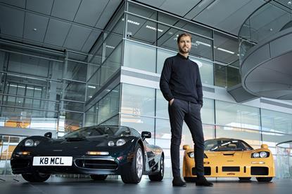 Tobias Sühlmann McLaren Chief Design Officer 2023 (with F1 and F1 LM classics)