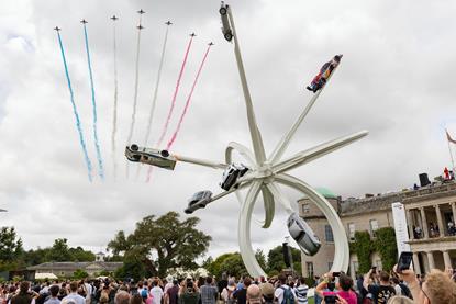 HERO The Red Arrows fly over the Central Feature at the 2023 Goodwood Festival of Speed. Ph. by PA.